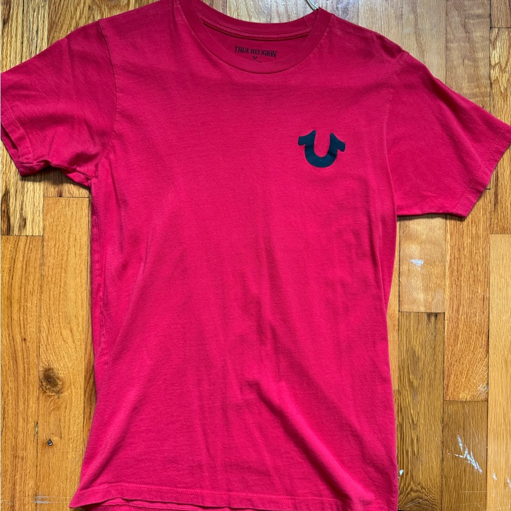 True Religion Red Short Sleeve Tee